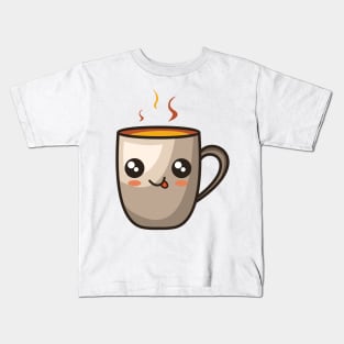 coffe eat emoji Kids T-Shirt